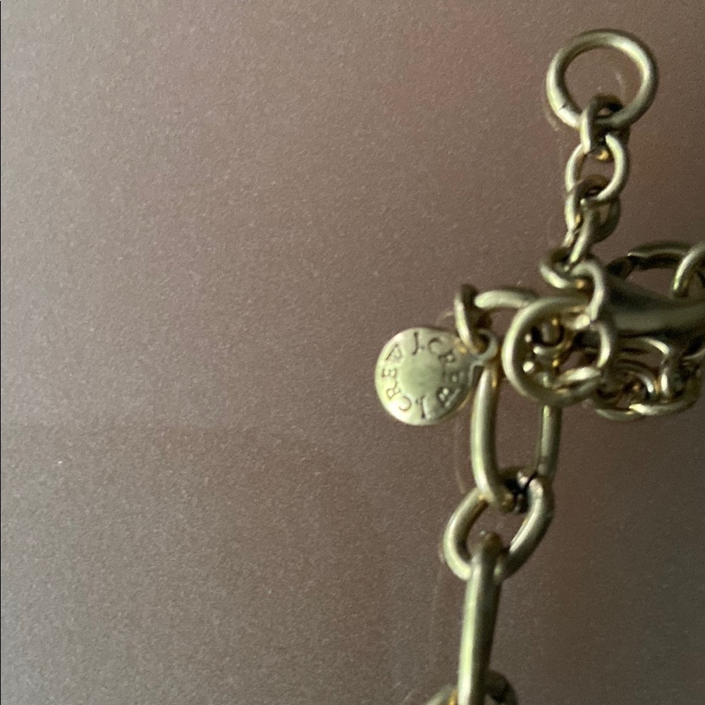 J. Crew Gold and Blue Floral Necklace - Picture 2 of 3